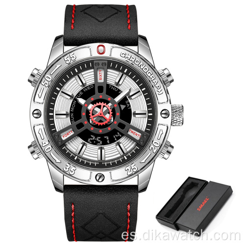 SMAEL Fashion Military Relojes deportivos para hombre Cuero de lujo